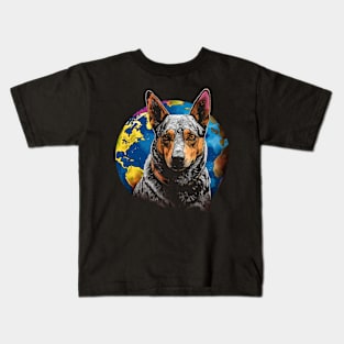 Australian Cattle Dog Earth Day Kids T-Shirt